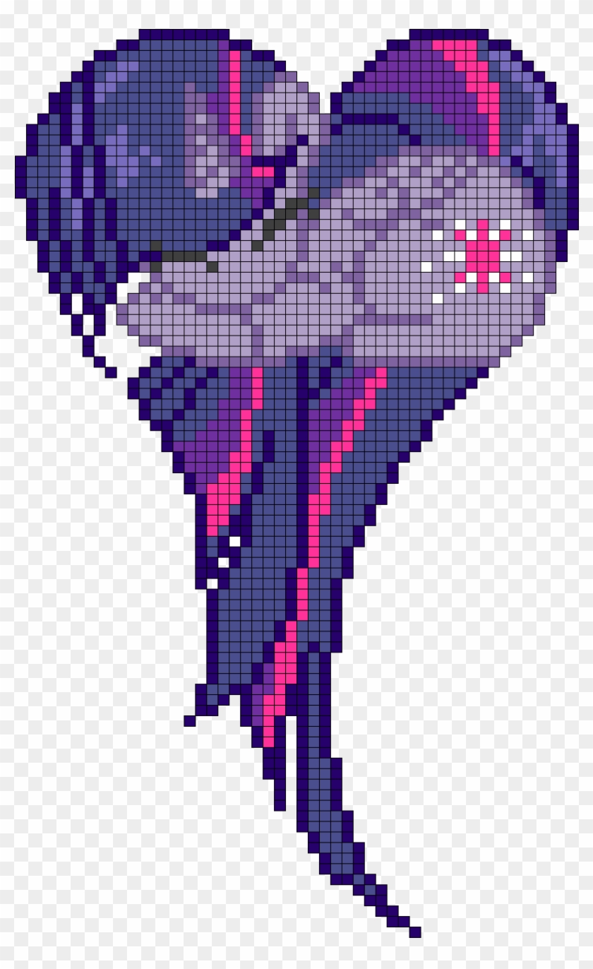 Mlp Princess Twilight Sparkle Heart Perler Bead Pattern - Build Minecraft My Little Pony #742110