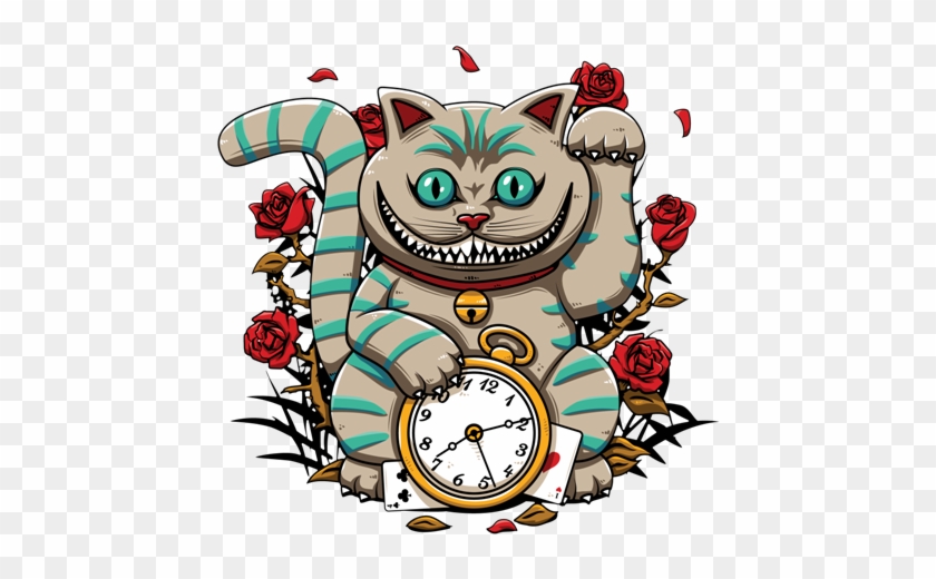 T-shirt Cheshire Cat Alice's Adventures In Wonderland - T-shirt Cheshire Cat Alice's Adventures In Wonderland #743835