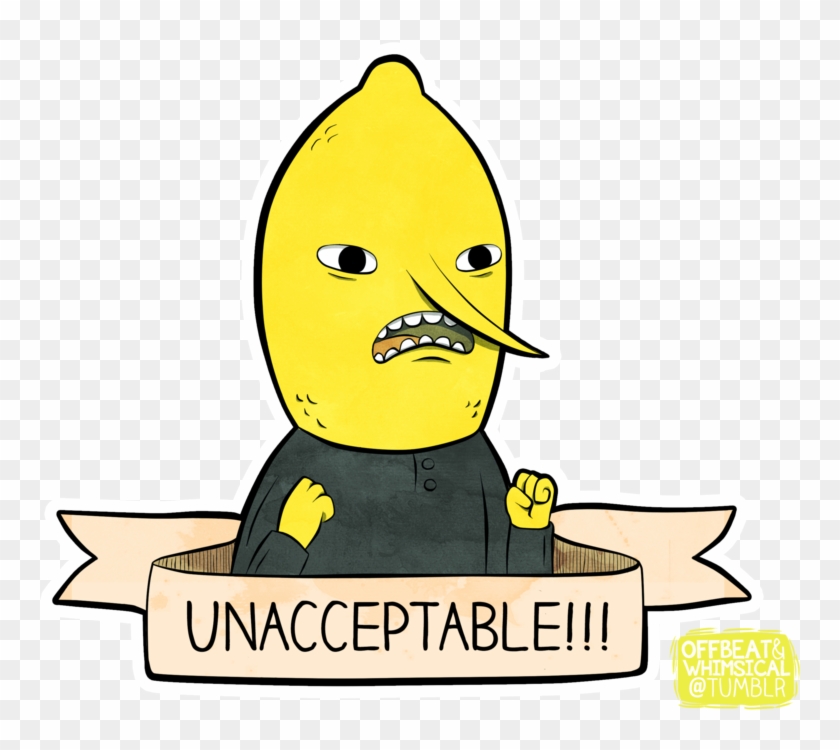 Drawn Lemon Lemongrab - Lemon Head From Adventure Time #745421