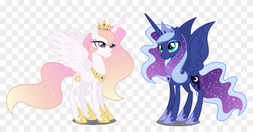 Au Princess Celestia And Princess Luna By Xebck On - Princess Celestia And Luna #745487