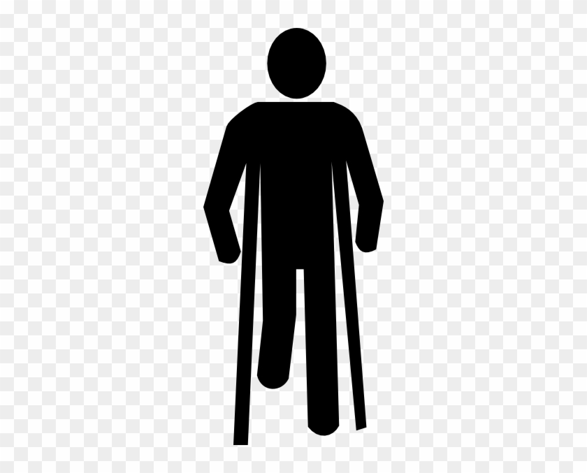Stick Figure On Crutches #746296