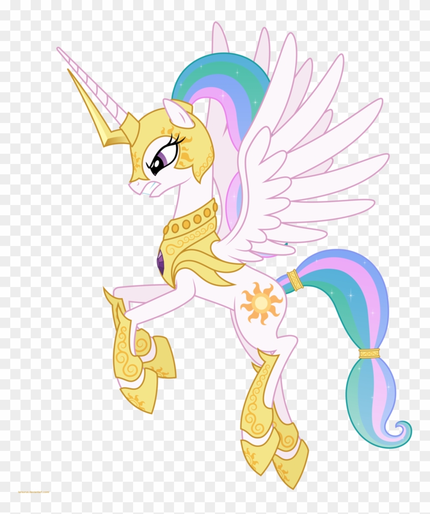 Celestia In Armor - My Little Pony Princess Celestia Awesome #746671