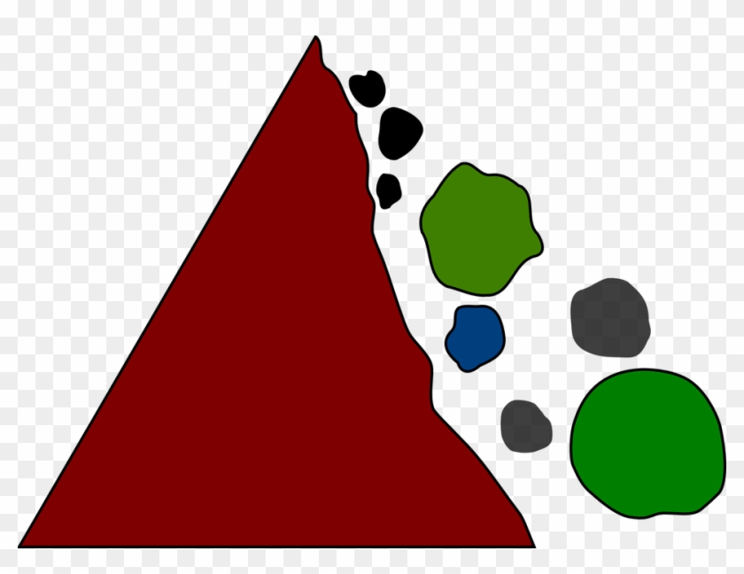 Boulder Clipart Falling Rock Pencil And In Color Boulder - Falling Rocks Road Sign #747385