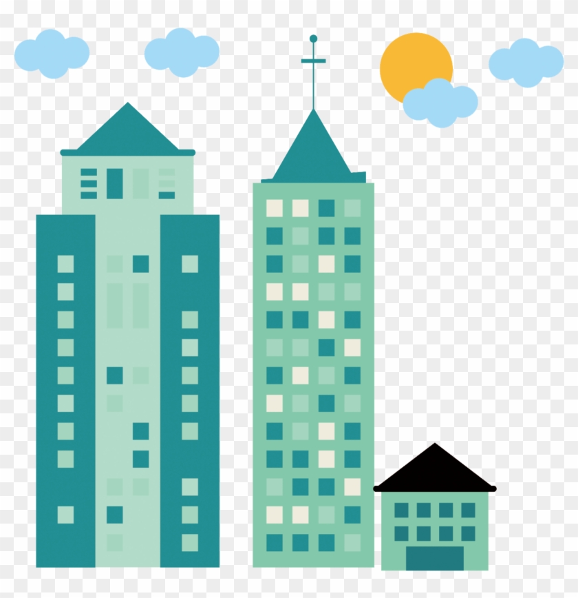 Building Skyscraper Poster Illustration - 高楼 卡通 #747453