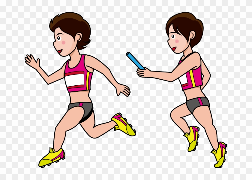 Kids Running Track Clipart Clipartxtras - 陸上 バトン パス イラスト #748684