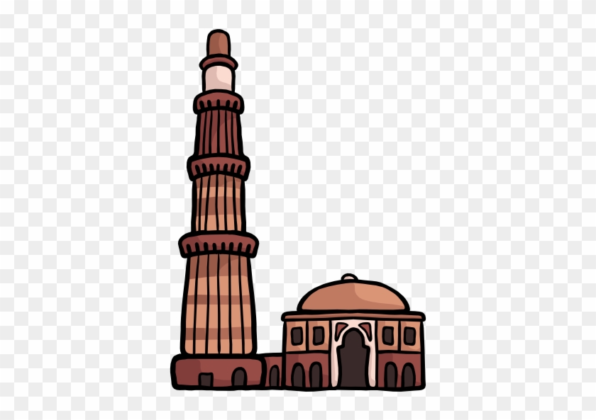 Qutb Minar Free Icon - Qutub Minar Vector Png #749627