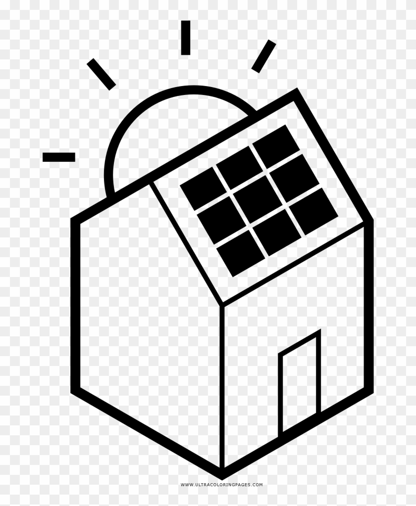 Casa A Energia Solare Disegni Da Colorare - Pipette Outline #749711