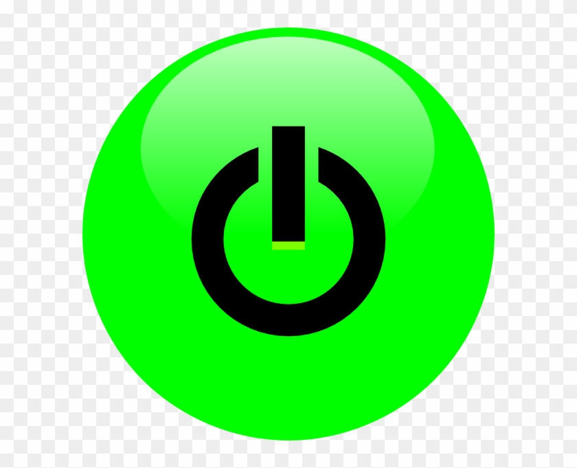 Green Power Button Svg Clip Arts 600 X 601 Px - Green Power Button Png #750985