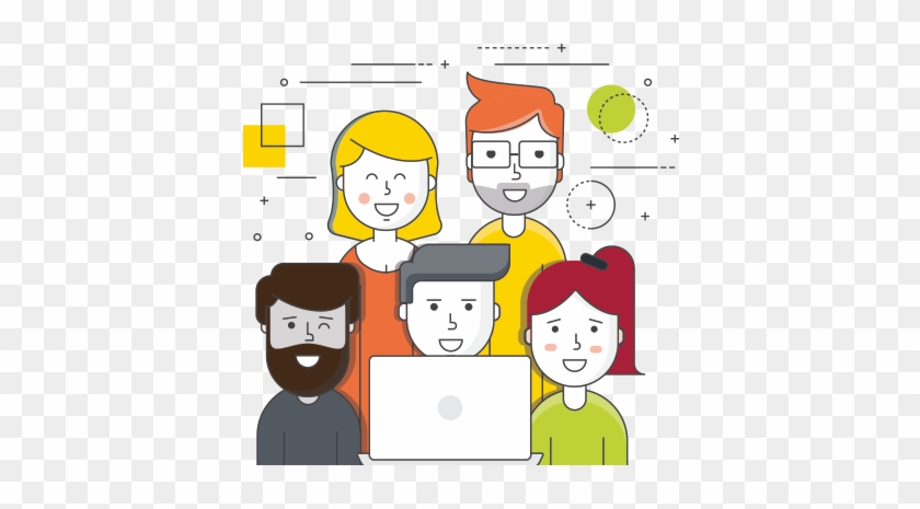 Friendly Support Team Icon, A Group Of 5 Team Members - 5 Team Members #753487