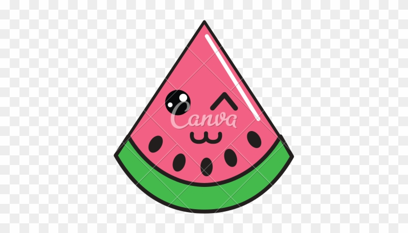 Watermelon Icon Clip Art Free Vector / 4vector - Piirretty Vesimeloni #754221
