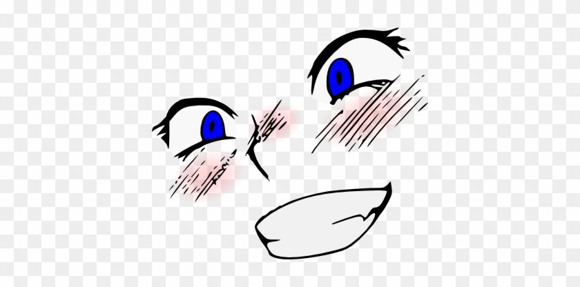 Face Nose Eye Head Line Art Black And White Beak Clip - Roblox T Shirt Face Anime #754385