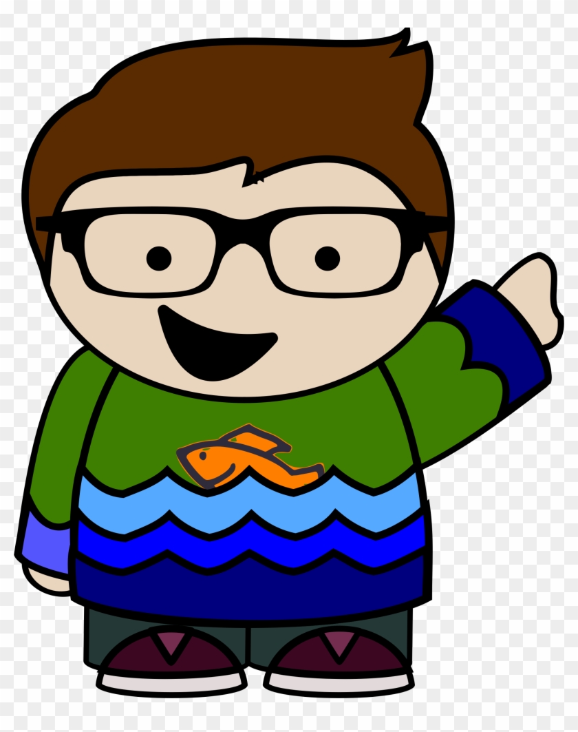Pointing Boy - Cartoon #754398