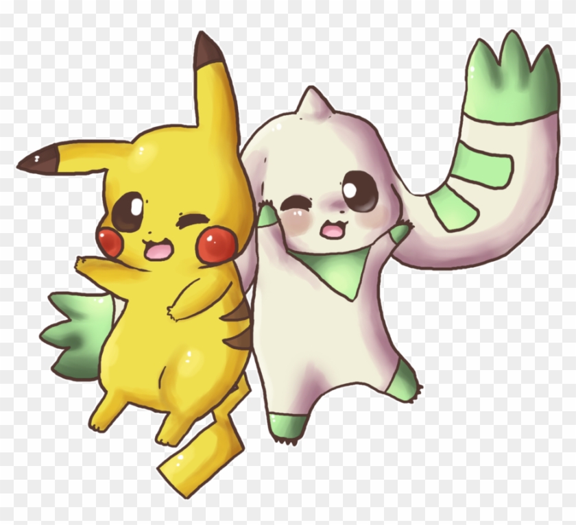 Pikachu And Terriermon By Hibouette - Terriermon Pikachu #754929