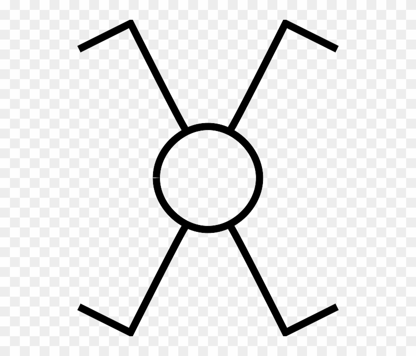 Electronics Switch, Symbol, Cross, Electric, Electronics - Key Switch Circuit Symbol #755329