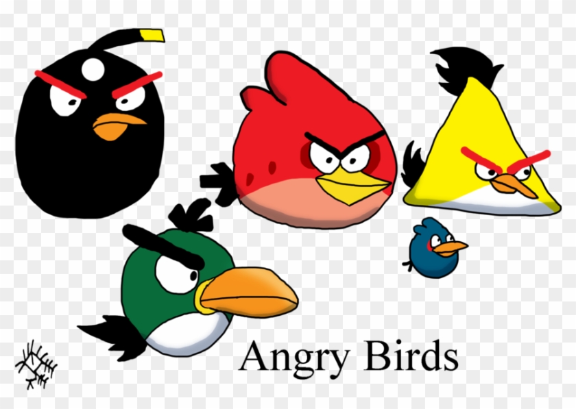 Five Angry Birds By Miss-nessa - Cartoon #756109