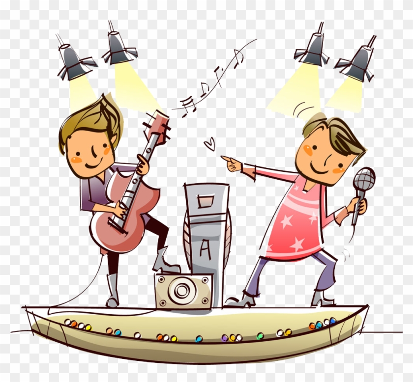 Performance Cartoon Stage Royalty-free - Performance Cartoon Stage Royalty-free #757093