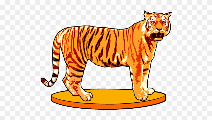 Giant Realistic Flying Tiger - 1art1 Raubkatzen Sticker Wand-tattoo - Sibirischer #757117