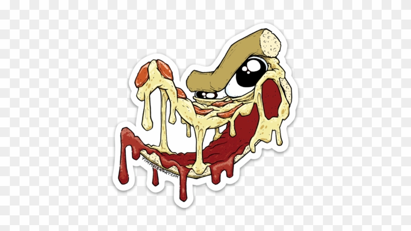 Vinyl Pizza Monster Sticker - Vinyl Pizza Monster Sticker #757794