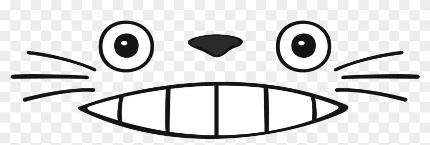 Totoro Face By Thetokieffect On Deviantart - Totoro Face Black And White #758058