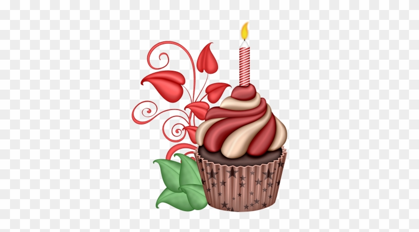 Cupcake Clip Art - Fall Birthday Cupcake Clipart #758264