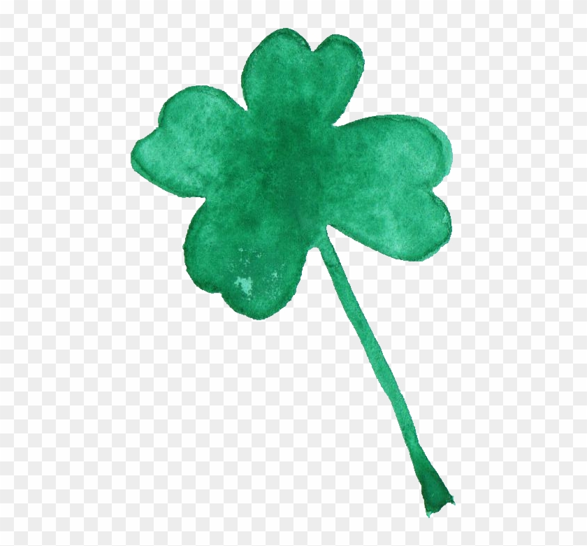 Free Download - Watercolor Four Leaf Clover Png Free #758549
