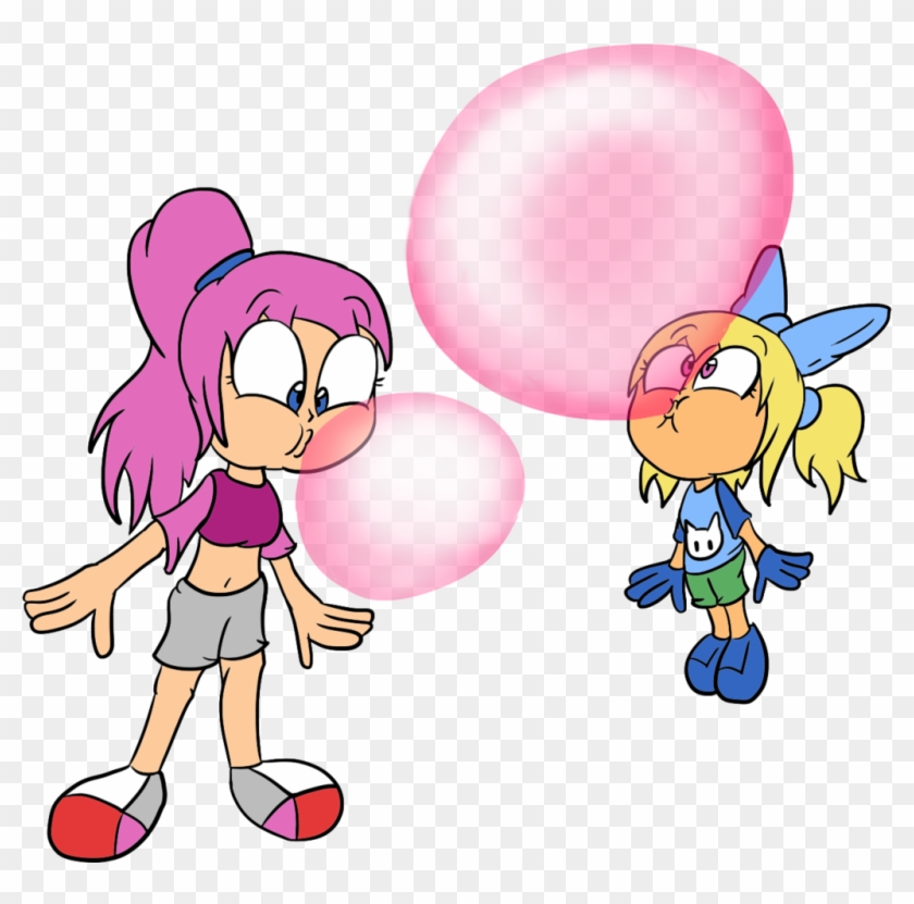 Chewing Gum Cartoon Bubble Gum Drawing Clip Art - Cartoon Characters Blowing Bubble Gum #758811