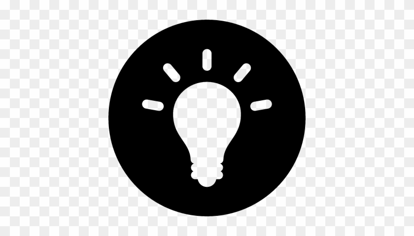 Light Bulb Inside Circle Vector - Portrait Of A Man #759256