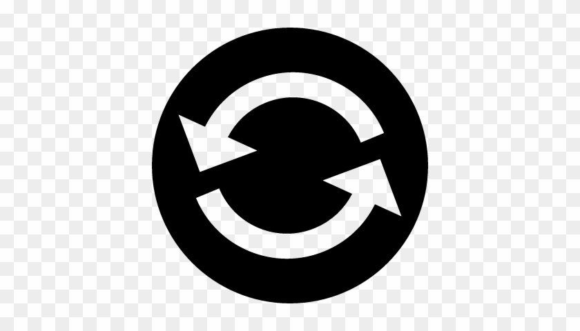 Two Circular Arrows Symbol In A Circle Vector - Portrait Of A Man #759306