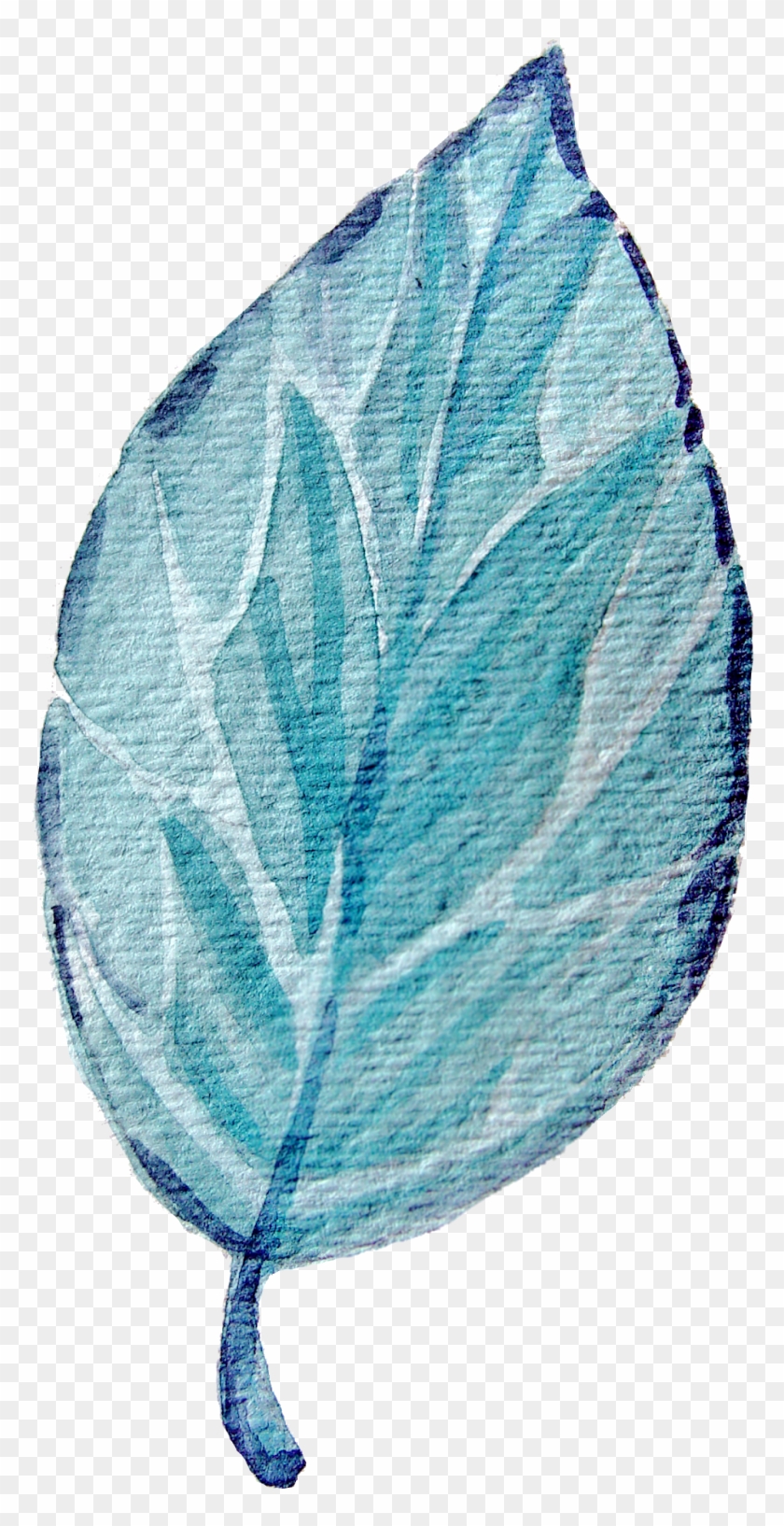 Blue Leaves Clip Art - Blue #759499