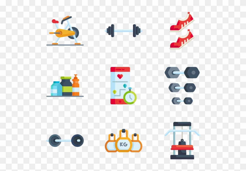 Gym Equipment 50 Icons - Exercise Equipment #759526