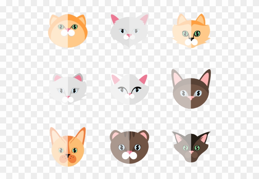 Cat Collection 9 Icons - Cartoon #759542