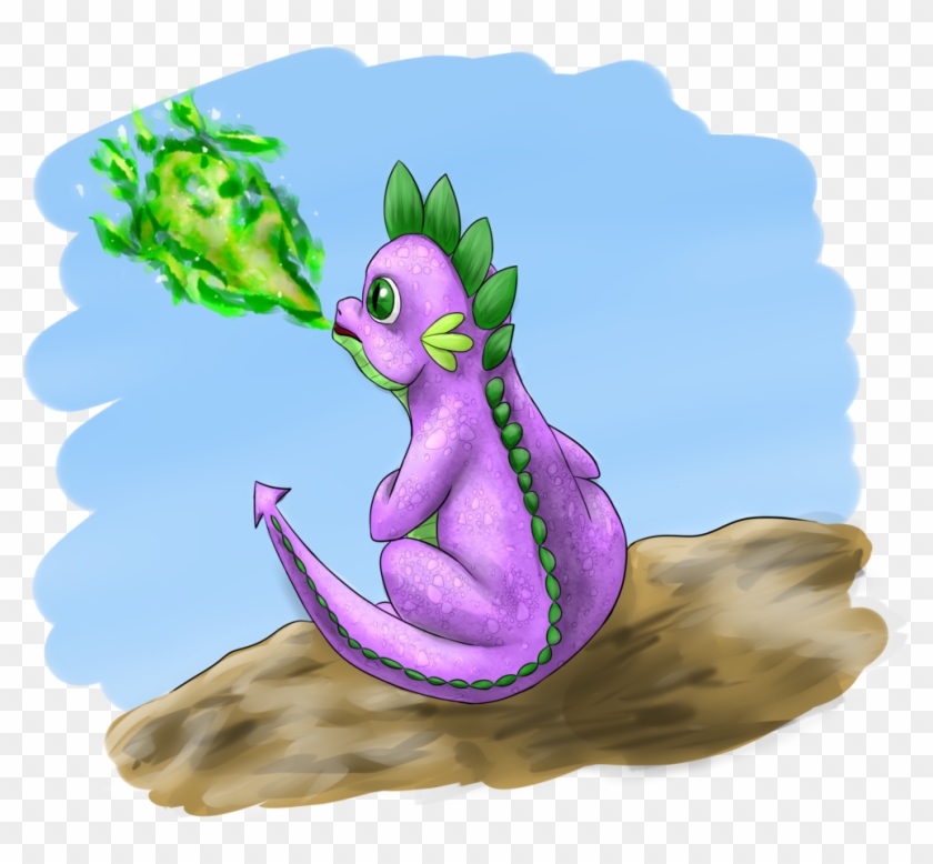 Spike Breathing Fire By Stormcrow-42 - Illustration #760163