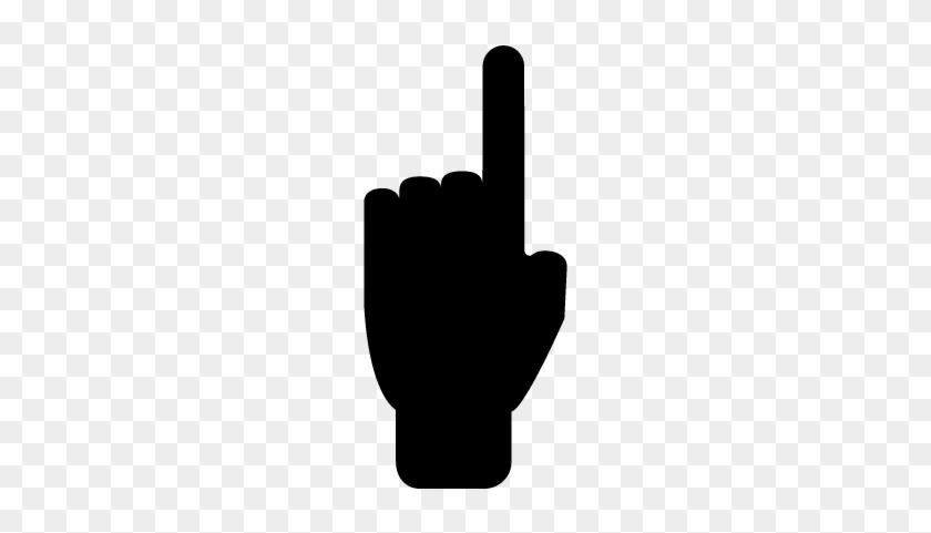 Hand Filled Shape With Forefinger Pointing Up Vector - Hand Pointing Up Logo #760566