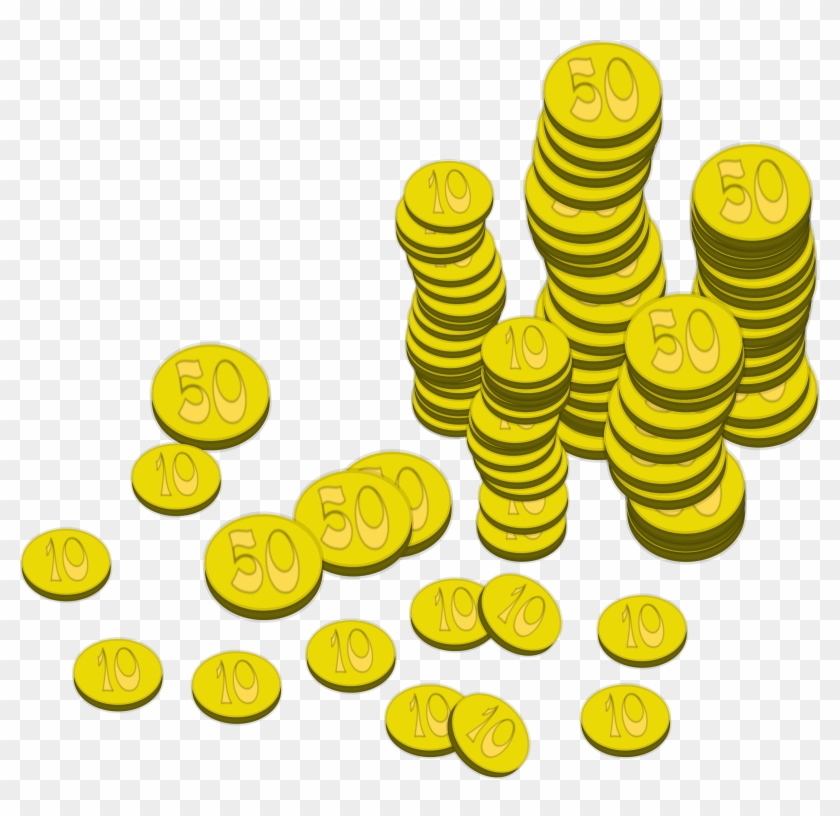 Gold Clipart Transparent - Coins Clipart #760689