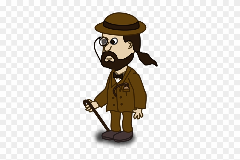 Gentleman Comic Character Vector Image - English Gentleman Clipart #761302