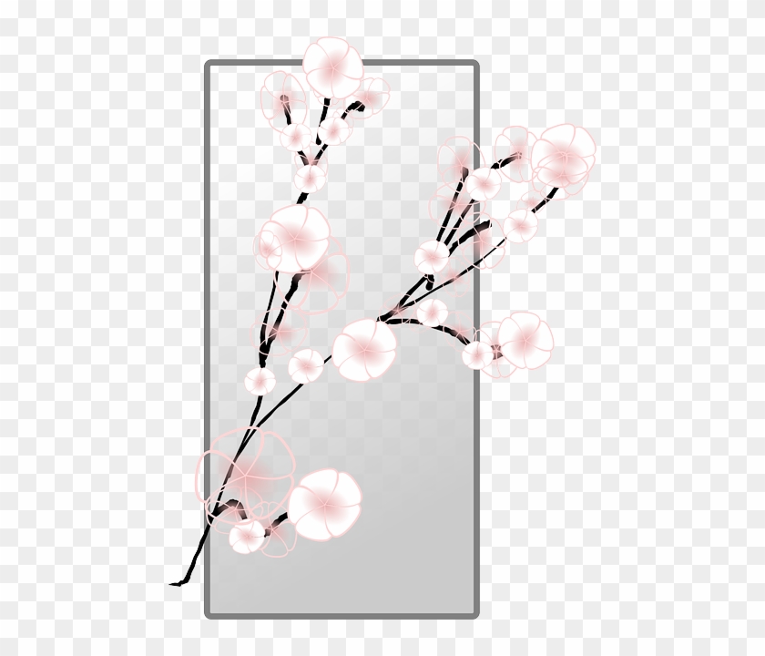 Flowers, Border, Spring, Free, Cherry, Bloom - Free Cherry Blossom Clip Art #762433