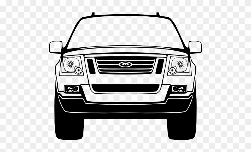 Suburban Assault Vehicle Front Clipart - Car Silhouette Front Png #762755