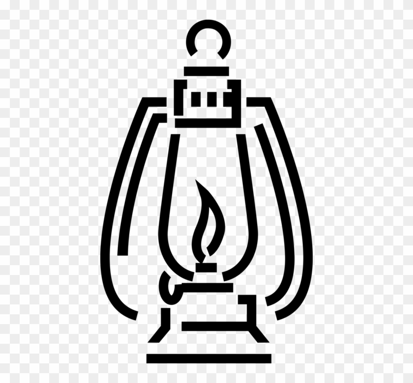 Vector Illustration Of Kerosene Oil Lamp Hurricane - Vector Illustration Of Kerosene Oil Lamp Hurricane #762905