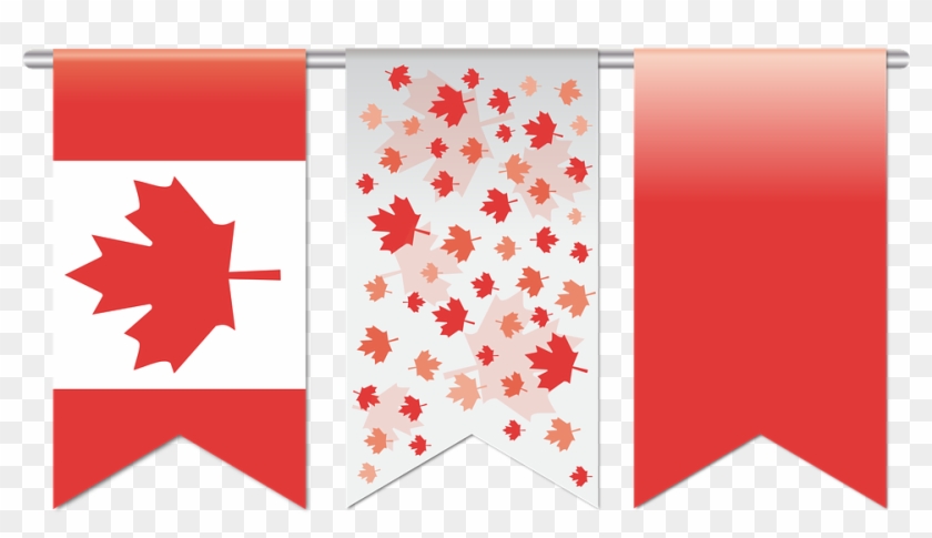 Maple Leaf Canada White 12, Buy Clip Art - Canada Flag Banner Png #763509