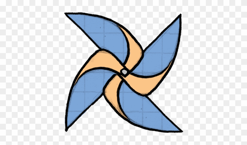 The Head Of The Pin Forms The Centre Of The Pinwheel - Cartoon #763661