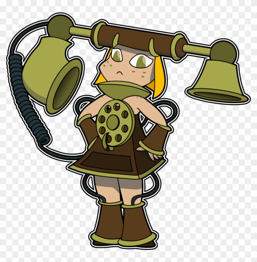Antique Phone Girl By Sageroot - Cartoon #763924