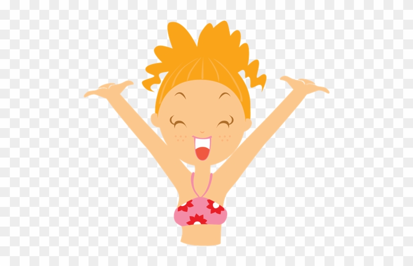 Px, Beach Girl Happy - Beach Girl Cartoon #763940