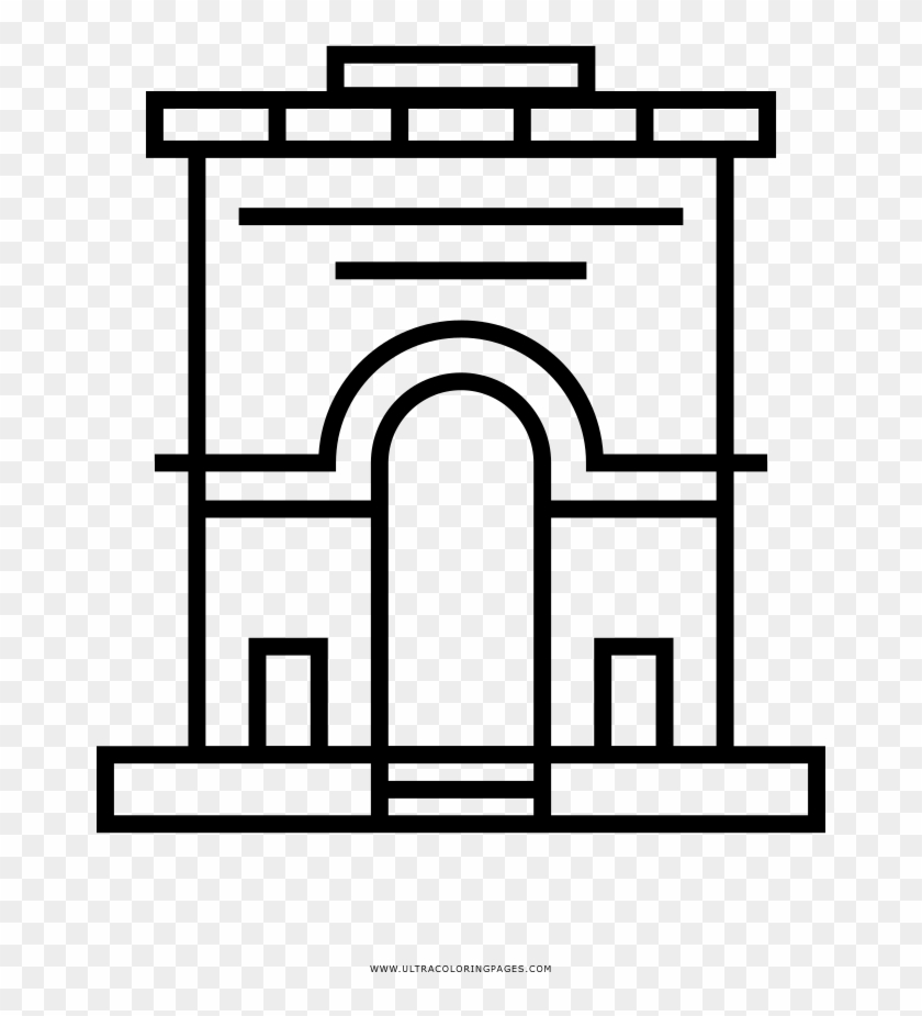 Arch Coloring Page - Arco Del Triunfo Dibujo #763999