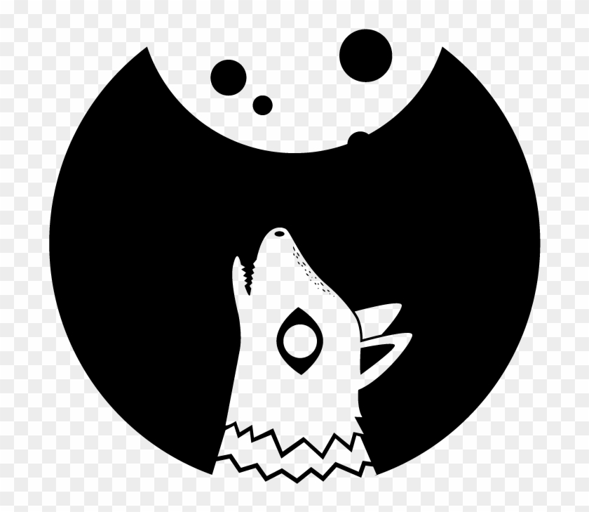 Wolf And Moon - Cartoon #766161