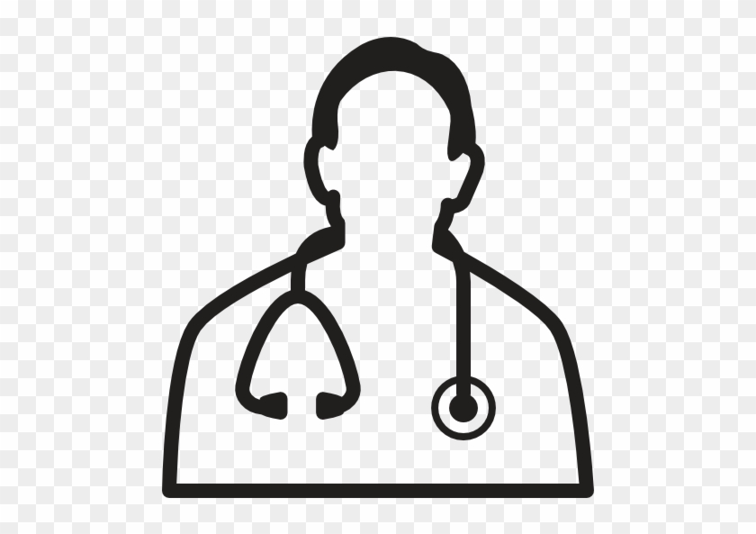 Hospital Clip Art Black White Download - Значок Врач #766398