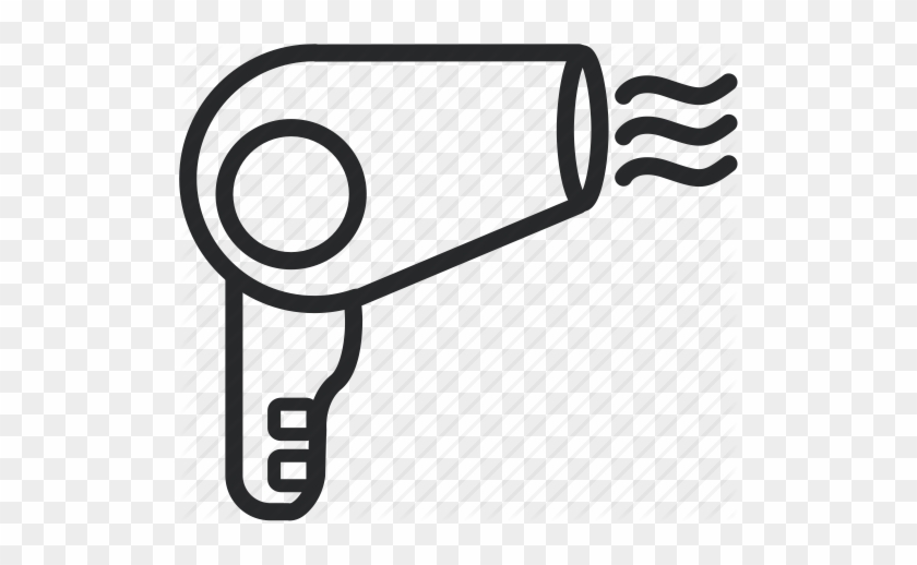 Hair Dryer - Hair Dryer Clipart Black And White #766874