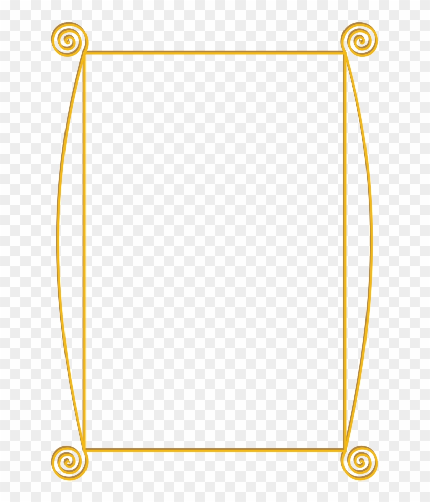 Golden Spiral Frame Png Clip Arts For Web - Gold Frame Png Vector #767249