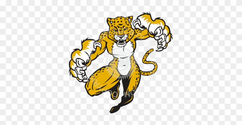 Leopard Leaping Forward With Claws - Cheetah Mascot #767636