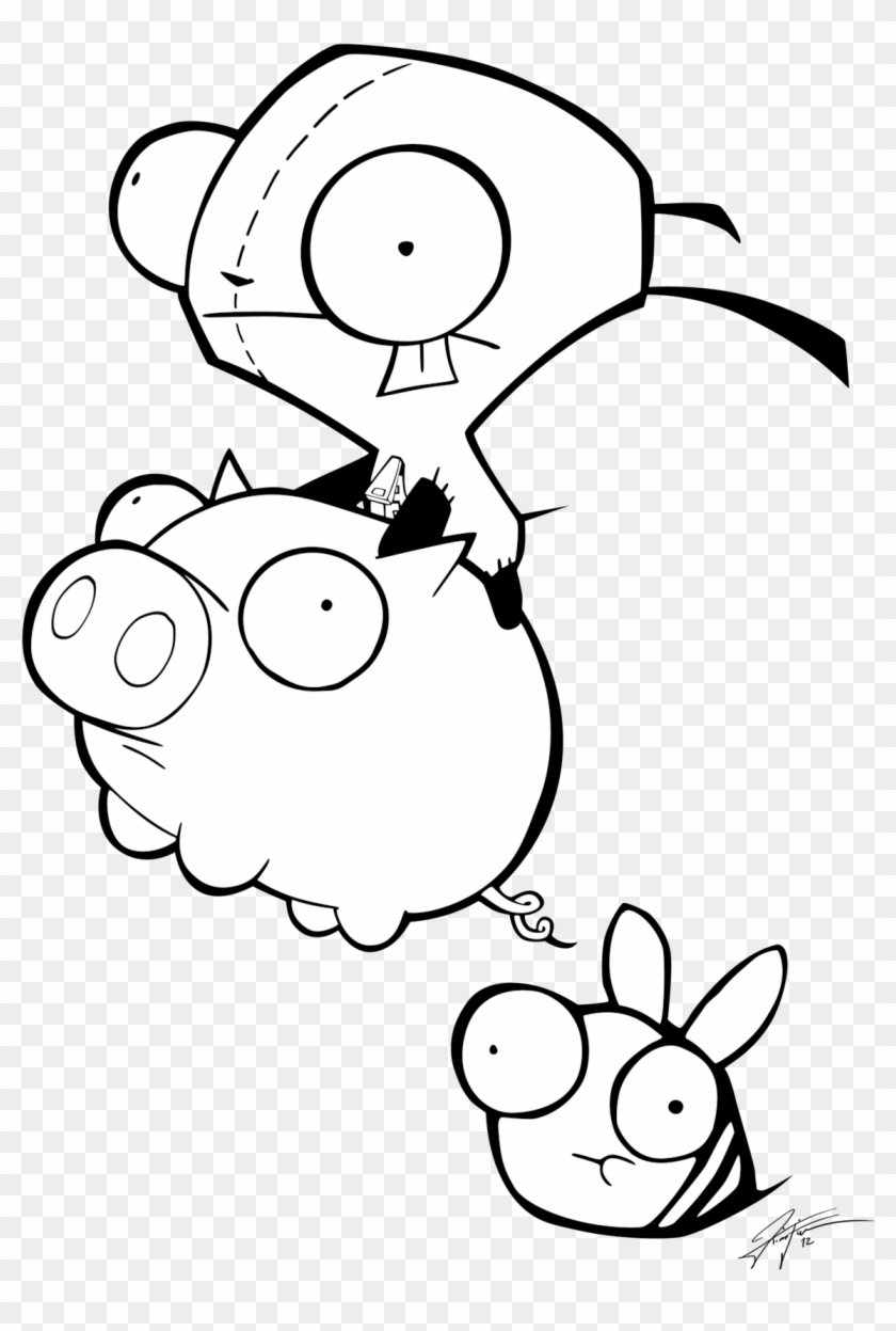 Invader Zim Coloring Page - Invader Zim Gir #768346