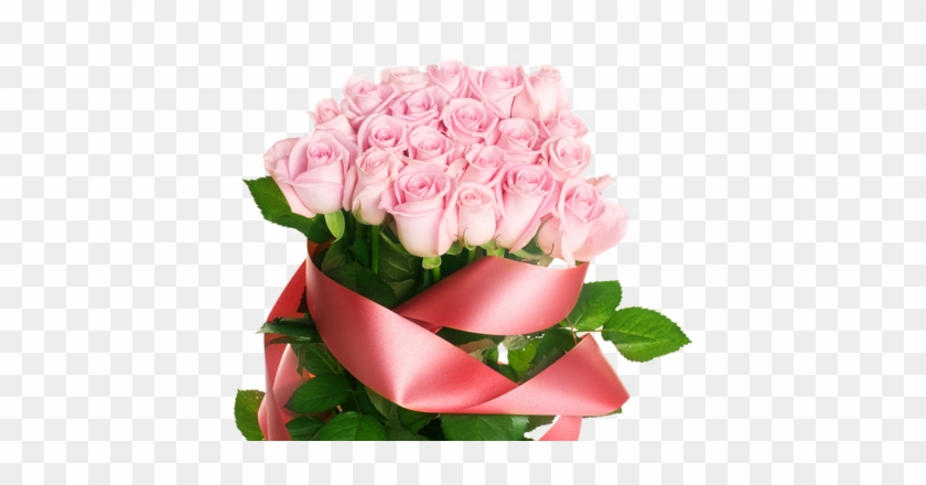 6 - Perfect Bouquet Of Pink Roses Wrapped In A Bow: Lined #768471